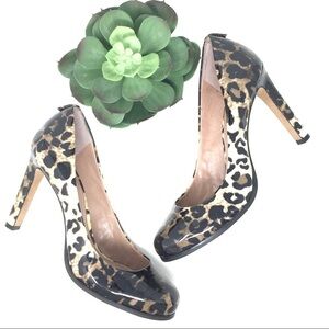 3/$25 Vince Camuto Jenson Leopard Patent Leather…